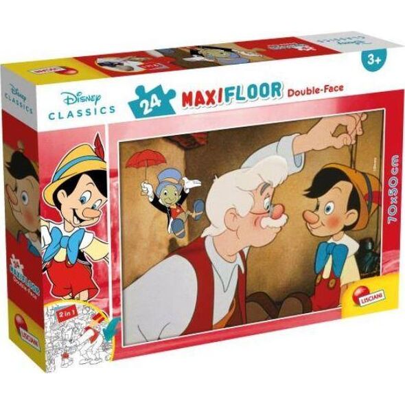 Lisciani Puzzle podłogowe dwustronne Maxi 24 Pinokio 9353320 8008324086672