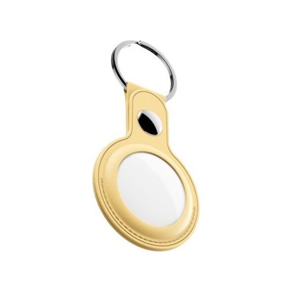 KeyBudz KeyBudz AirTag Keyring - skórzane etui ochronne do AirTag 2- pack (Pastel Yellow) 9388142 810082990140