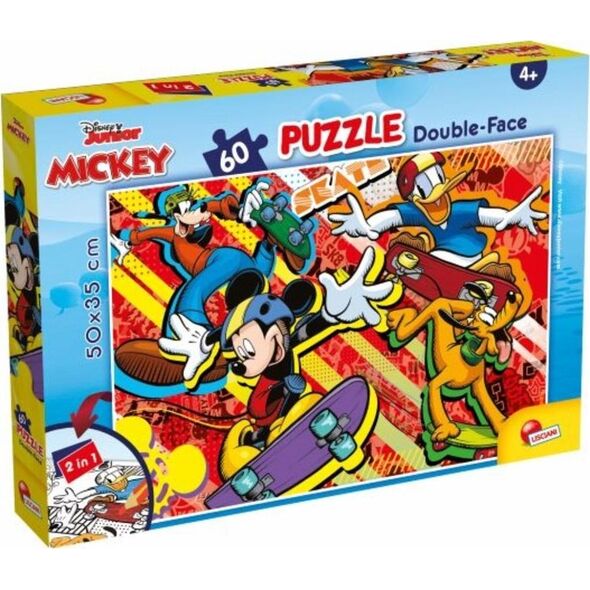 Lisciani Puzzle dwustronne 60el. 50x35cm Myszka Miki. 86535 LISCIANI p12 9518476 8008324086535