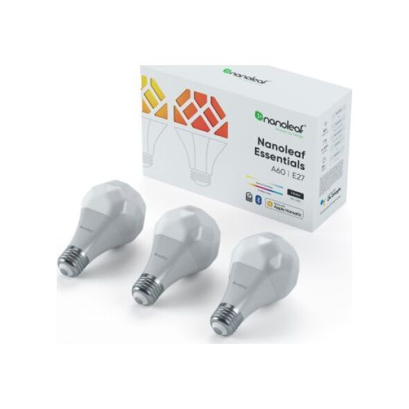 Nanoleaf Nanoleaf Essentials Smart Bulbs - zestaw 3 żarówek A19-A60-E27 9666444 840102703528