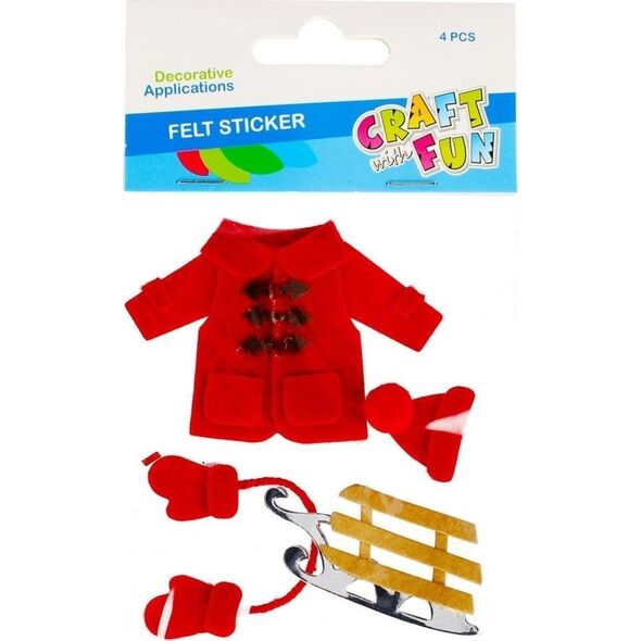 Craft with Fun OZDOBA BN FILC ZIMA SPRZYL 4SZT CF PBH 12/144 9699990 5908275192558