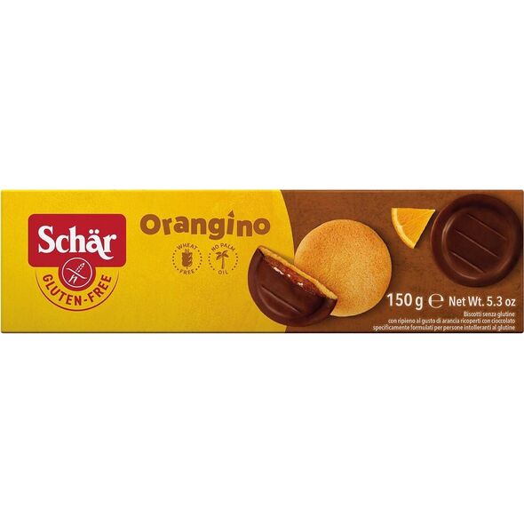Schar Orangino biszkopty w czekoladzie bezglutenowe 150 g Schar 9700924 8008698001325
