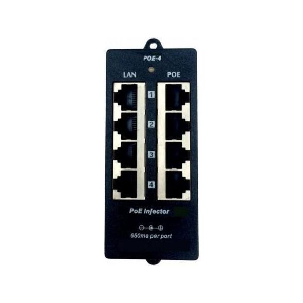 ExtraLink EXTRALINK PoE injector 4 portowy IN czarna CASE 9774607 5903148912646