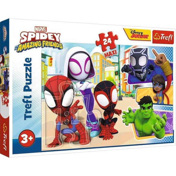 Trefl Puzzle 24 Maxi Spidey i przyjaciele TREFL 9884958 5900511143485