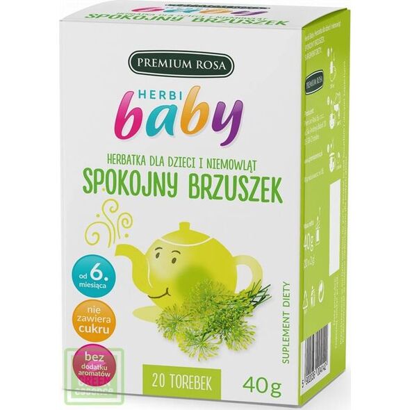 Premium Rosa Herbatka dla dzieci i niemowląt Spokojny Brzuszek 20 torebek 9909374 5902036004142