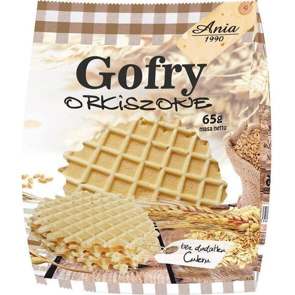 Ania Gofry orkiszowe bez cukru 65 g 9914219 5903453002629