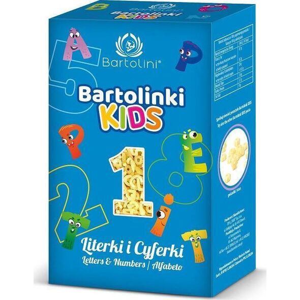 Bartolini Makaron dla dzieci Literki i Cyferki 250 g 9914724 5901902000097