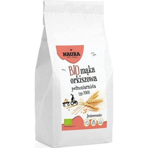 Naura Mąka orkiszowa pełnoziarnista typ 2000 BIO 1 kg 9915209 5902444122148