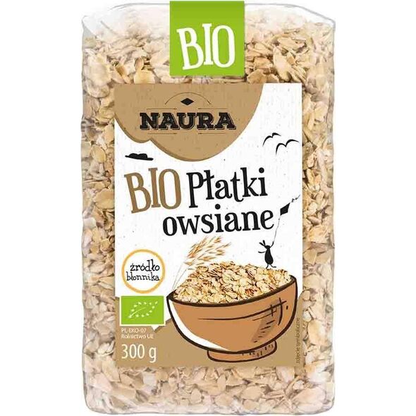 Naura Płatki owsiane BIO 300 g 9915770 5902444122339