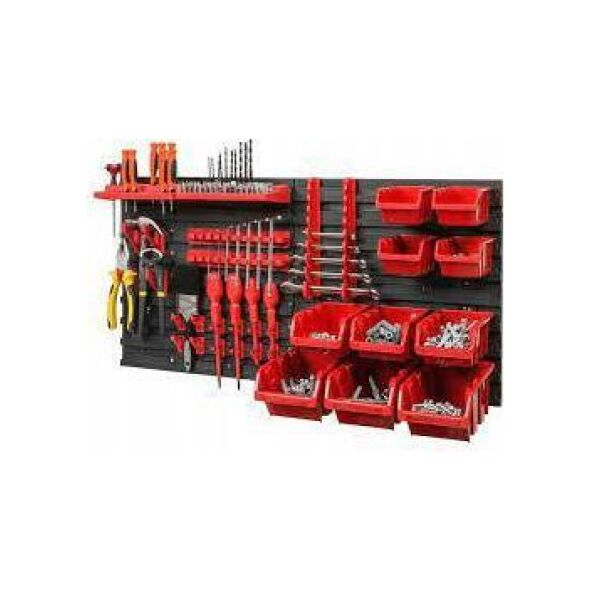 Prosperplast KISTENBERG TABLICA WARSZTATOWA Z KUWETAMI CZARNA 80x40cm 2szt CZERWONA KOR4-S411 9920095 5905197279190