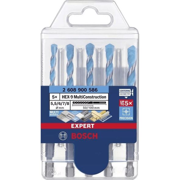 Wiertło Bosch Bosch Expert HEX-9 MultiConstruction drill set, 5 pieces (O 5.5 / 6 / 7 / 8mm) 10034939 4059952538792