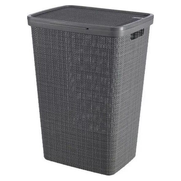 Kosz na pranie Curver Kosz na bieliznę Curver JUTE 58L Ciemny szary 10082334 3253928093006