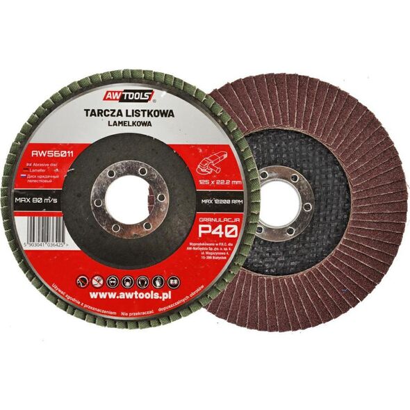 AWTools AWTOOLS ŚCIERNICA LISTKOWA 125mm P 120 10320320 5903678602789