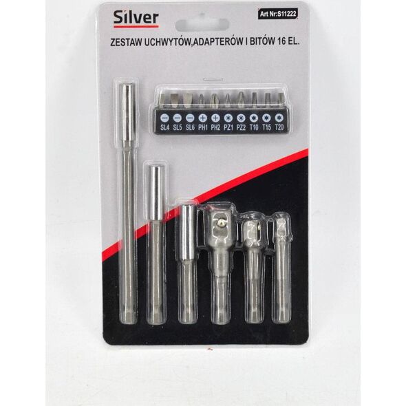Silver ADAPTER HEX DO NASADEK Z ZESTAWEM BITÓW /16el. 10320357 5907589365528