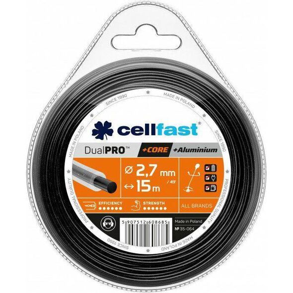Cellfast C.ŻYŁKA TNĄCA Z RDZENIEM 2,4*15m OKRĄGŁA 10320709 5907512608685