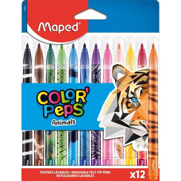 Maped FLAMASTRY COLORPEPS ANIMALS MAPED 12 SZTUK 845403 10333601 3154148454038