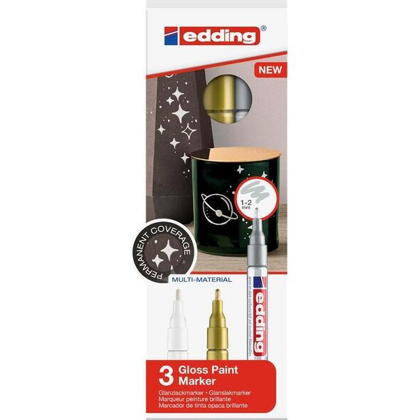 Edding MARKERY OLEJOWE EDDING KREATYWNE METALICZNE 3 SZTUKI 10333903 4057305020666