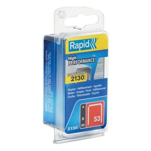 Rapid Zszywki Rapid z drutu cienkiego nr 53 (8 mm) - opakowanie 2000 szt. 10347125 4051661023132
