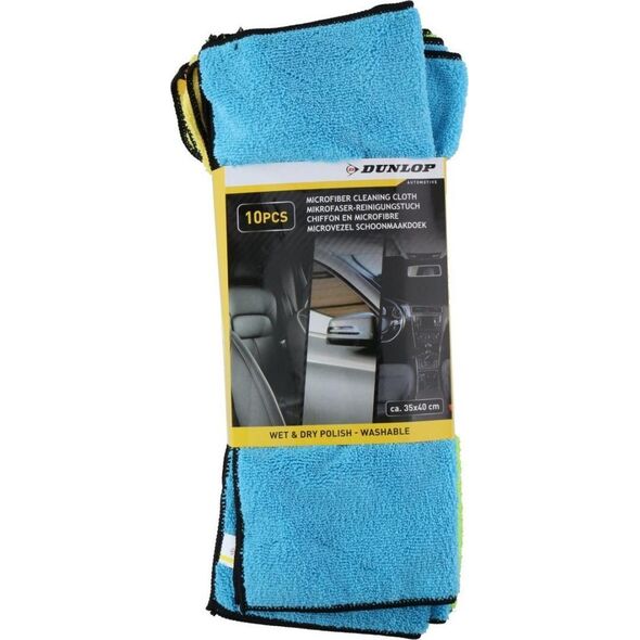 Dunlop Ściereczki do czyszczenia z microfibre 10 szt Dunlop 10375677 8711252178271