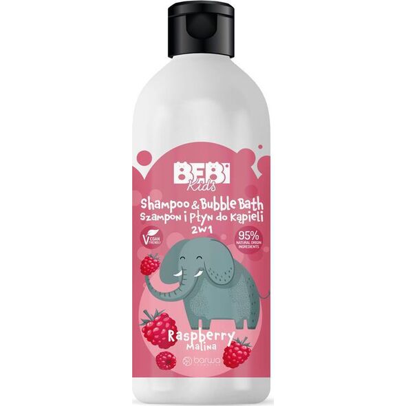 Barwa BARWA Bebi Kids Szampon i Płyn do kąpieli 2w1 - Malina 500ml 10505685 5902305005290