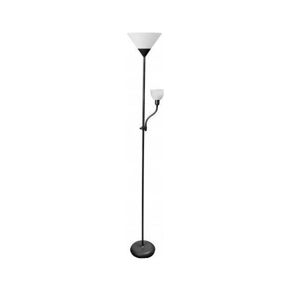 Lampa podłogowa GTV Lampa podłogowa stojąca Benfica 60W E27+E14 czarna 10588973 5902801297809