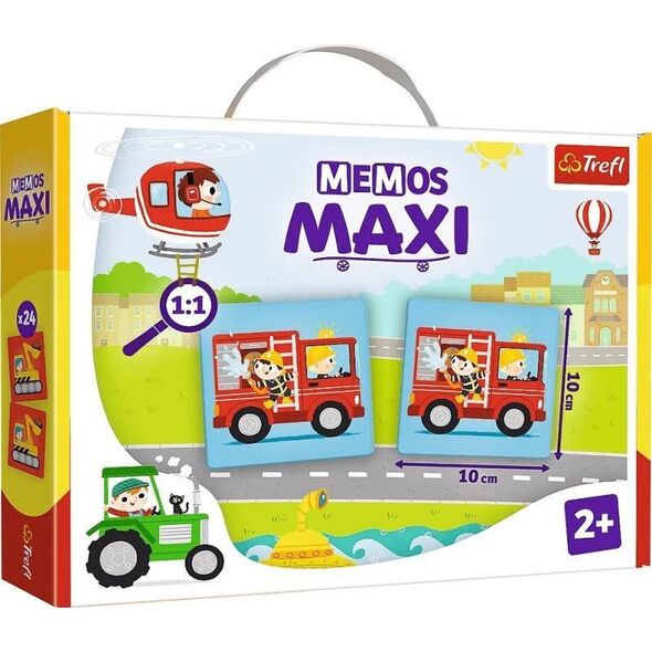 Trefl Gra edukacyjna dla dzieci Memos maxi Pojazdy 02267 Trefl 10614512 5900511022674
