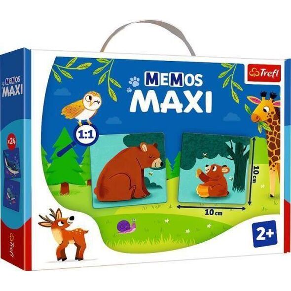 Trefl Gra edukacyjna Memos maxi Zwierzęta i ich dzieci 02268 Trefl 10614514 5900511022681