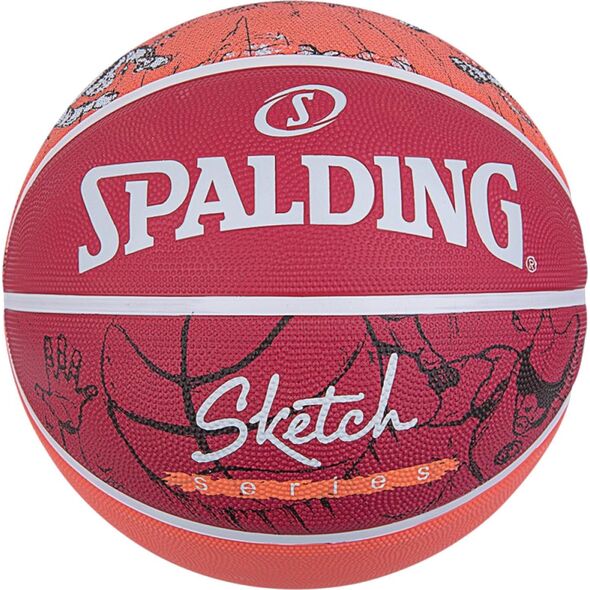 Spalding Piłka do koszykówki Street Sketch Dribble czerwona r. 7 11092771 689344406145