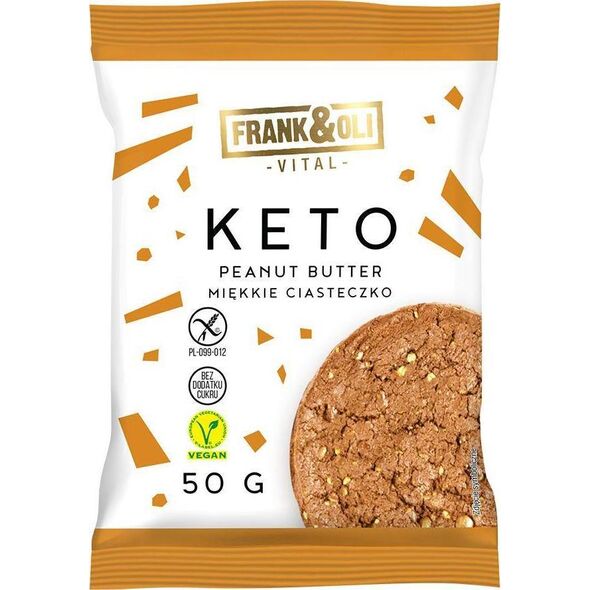 Frank&Oli Keto miękkie ciasteczko peanut butter 50g 11232530 5900316552246