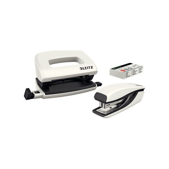 Zszywacz Leitz Zszywacz i dziurkacz Mini WOW white 11238108 4002432100781