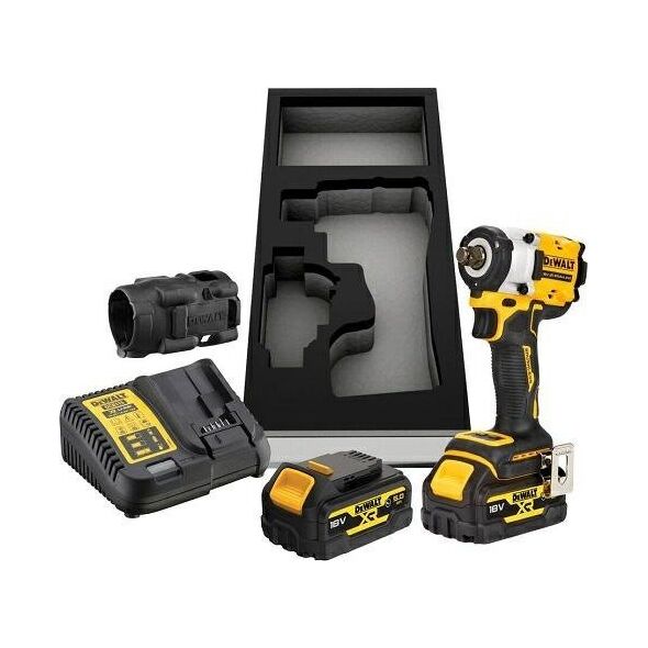 Klucz udarowy Dewalt DEWALT.KLUCZ UDAROWY 1/2" 18V 406Nm 2x5,0Ah TSTAK PIERŚCIEŃ DCF921P2T 11239445 5035048743744