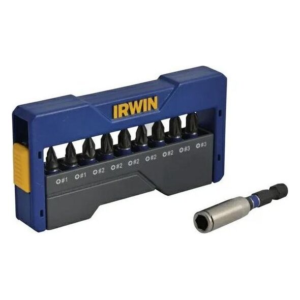 Wiertło Irwin IRWIN KOŃCÓWKI UDAROWE KPL.10szt.+UCHWYT PZ 11239448 5054905252397