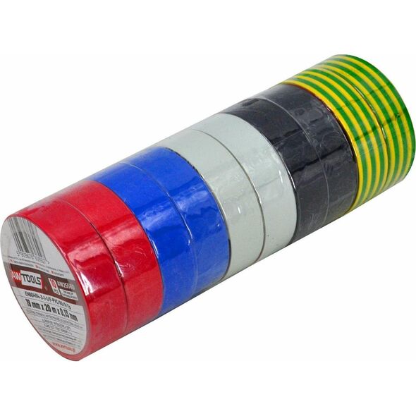 AWTools AWTOOLS TAŚMA IZOLACYJNA 12mm x 10m MIX /10szt. 11239565 5903678608910