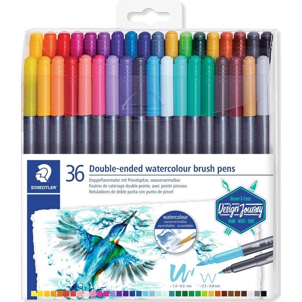 Staedtler Pisaki pędzelkowe akwarelowe Staedtler 36 kolorów 11259262 4007817042847