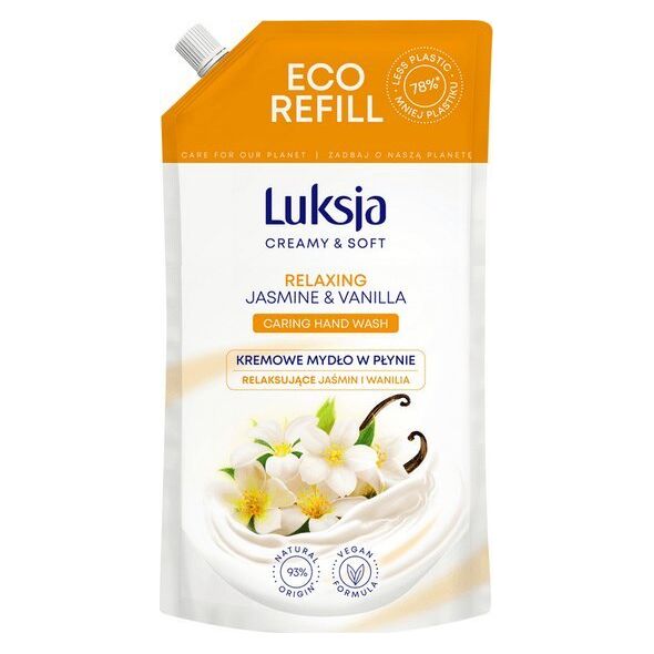 Luksja Luksja Creamy & Soft Kremowe mydło w płynie Jaśmin i Wanilia 900 ml opakowanie uzupełniające 11286173 5900536349237