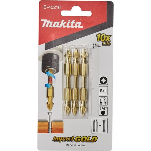Makita KONCOWKA WKRETAKOWA PODWOJNA IG PZ1 65MM 3SZT 11540869 88381448192