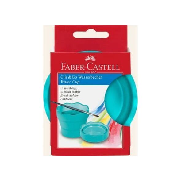 Faber Pojemnik na wodę clic&go turkusowy Faber-Castell  [610|12] 11544710 4005401815808