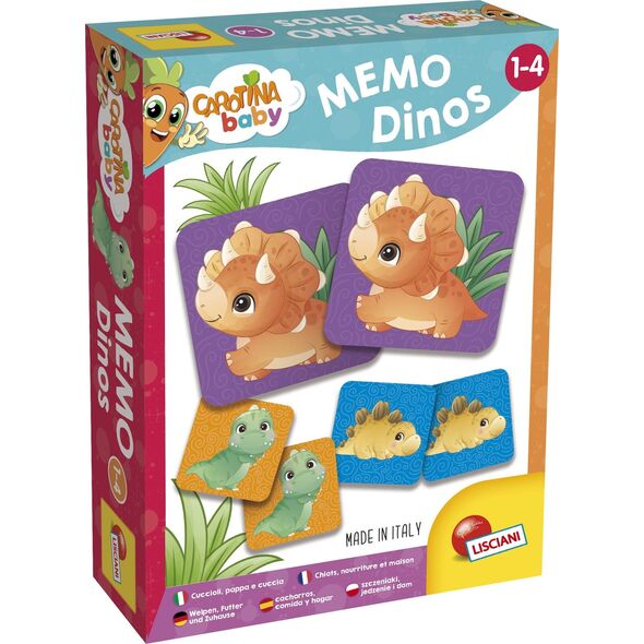 Lisciani Carotina Baby Gra pamięciowa - Dinozaury 11639145 8008324092505