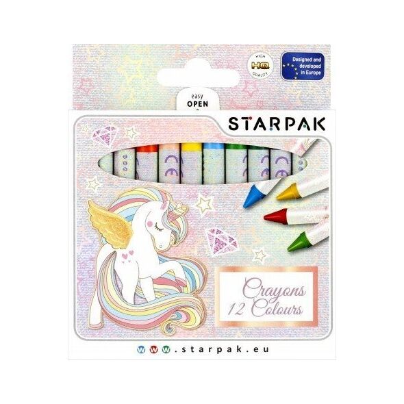 Starpak Kredki świecowe woskowe 12 kolorów 11863885 5904335838138