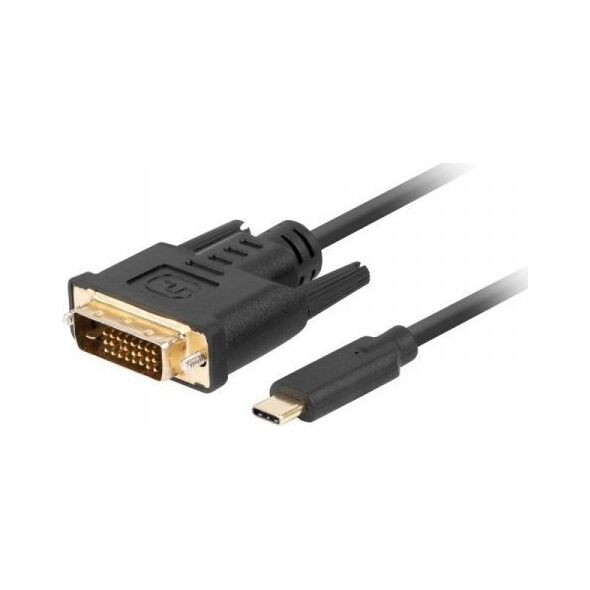 Adapter USB Lanberg Lanberg CA-CMDV-10CU-0018-BK adapter kablowy 1,8 m USB Type-C DVI-D 12268961 5901969436853