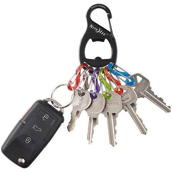 NiteIze Karabinek z otwieraczem Nite Ize KeyRack Czarny 12363114 94664050334