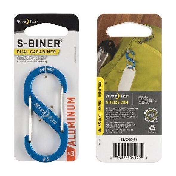 NiteIze Karabinek Nite Ize S-Biner Aluminium #3 Niebieski 12363128 94664041929