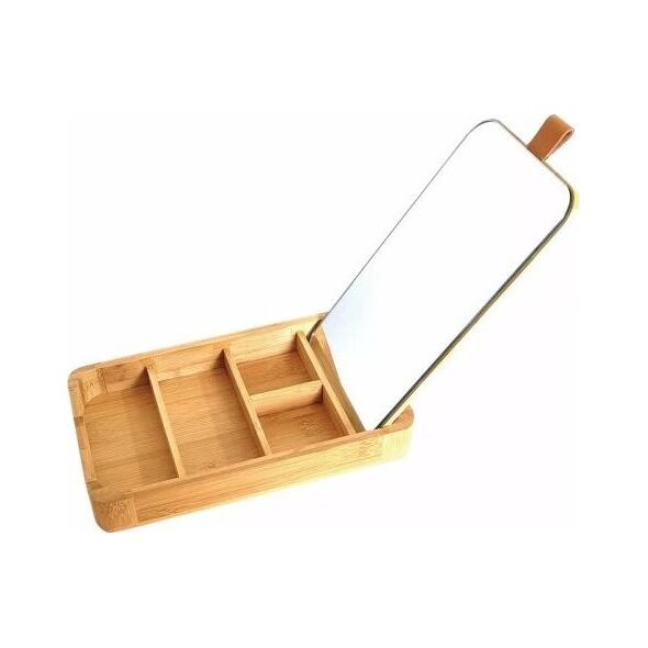 KingHoff BAMBUSOWY ORGANIZER NA DROBIAZGI Z LUSTERKIEM KINGHOFF KH-1695 12480872 5908287216952