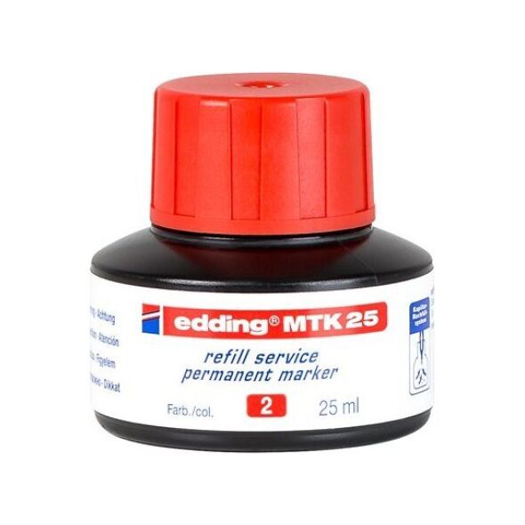 Edding Tusz do uzupełniania markerów permanentnych e-MTK 25 EDDING, czerwony 12514191 4004764780396