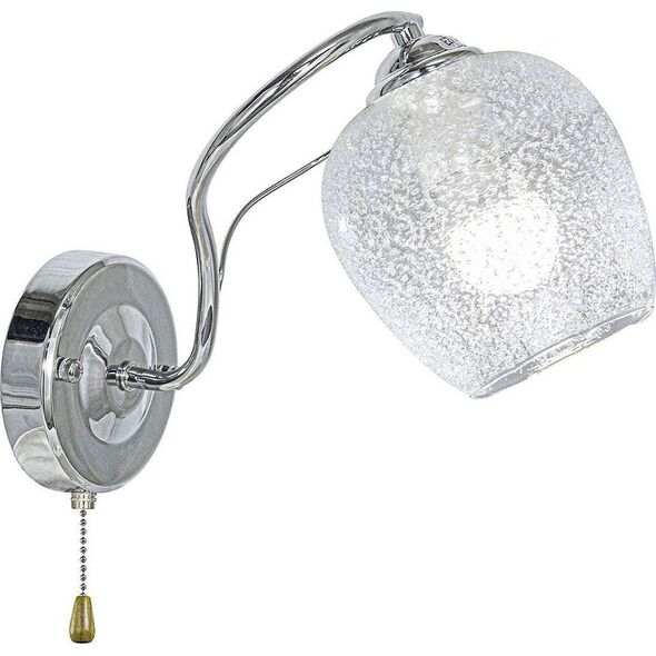 Kinkiet Mdeco Retro lampa ścienna ELM8824/1 8C ball do sypialni chrom 12520192 5902021244782