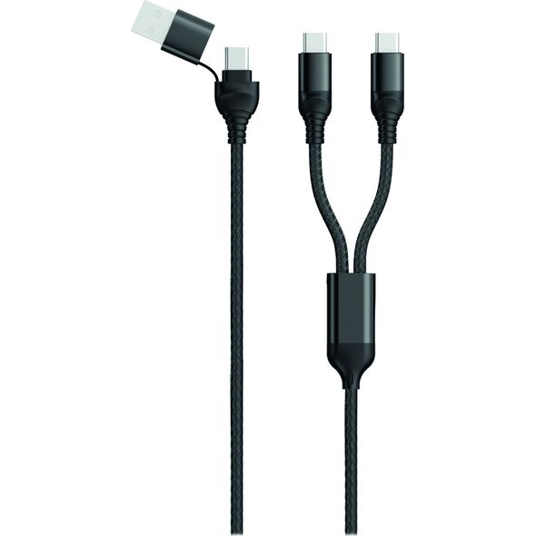 Kabel USB 2GO USB-A + USB-C - 2x USB-C 1.2 m Czarny (797367) 12539053 4010425973670