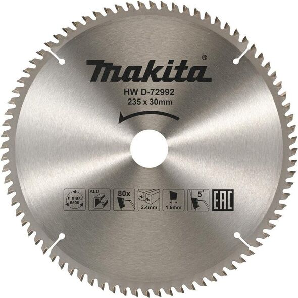 Makita MAKITA PIŁA TARCZOWA DO ALUMINIUM 235x30x80z ECONOMY 12553860 88381581806