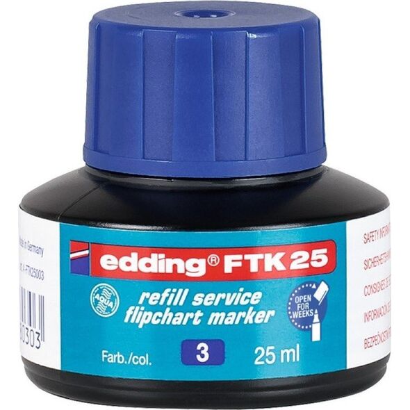 Edding Tusz do uzupełniania markerów do flipchartów e-FTK 25 EDDING, niebieski 12555439 4004764780303