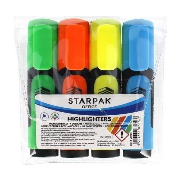 Starpak ZAKRESLACZ 4KOL MIX1 STK ETUI 12/192 12625047 5904335872163