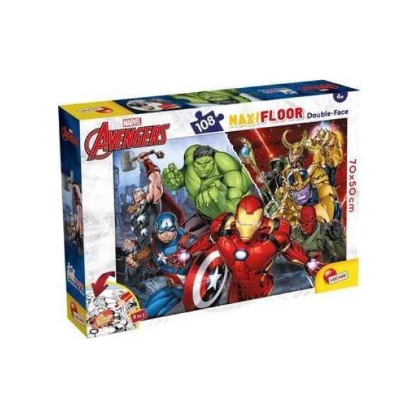Lisciani LISCIANI MARVEL PUZZLE DF MAXI FLOOR 108 AVENGERS 12725591 8008324099771
